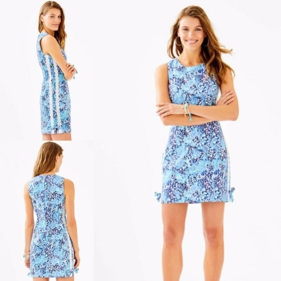 Mila Stretch Shift Blue Light Aqua spritz NWT Lilly pulitzer - Picture 4 of 4